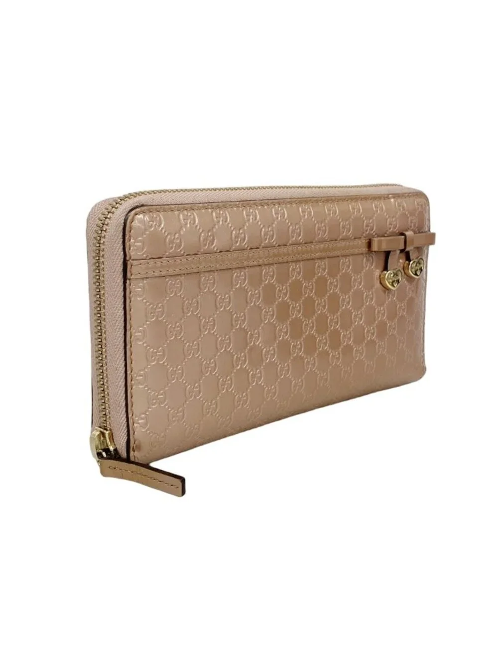 ★SOLD★ Gucci Wallet Micro Guccissima Enamel Pink Champagne Gold - Picture 2 of 10